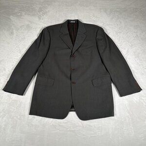 Brooks Brothers Blazer Men Size 42R Gray Casual Made in Israel 100% Wool EUC